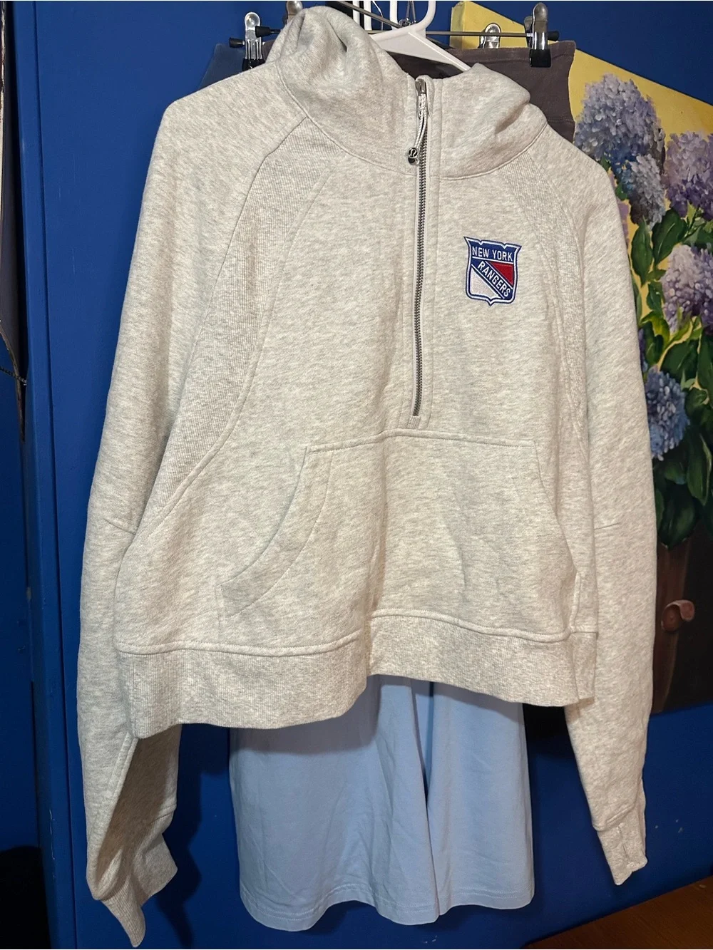 Women's New York Rangers lululemon Scuba Oversized Half-Zip Hoodie (M/L) NWOT